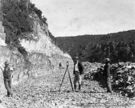Page 12. Near Graaff-Reinet. Surveyor at work at Wit Krantz cutting, Harrison's section.