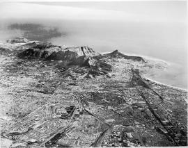 Cape Town, circa 1924. Aerial view of the peninsula.