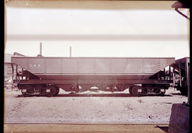Uitenhage, 1936. SAR type A-8 bogie hopper wagon at railway workshop.