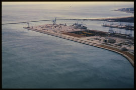 Port Elizabeth, March 1986. Aerial view of container terminal at Port Elizabeth Harbour. [T Robbe...
