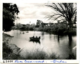 Bredasdorp district, 1955. Rowboat on the river.