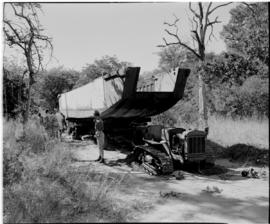 Victoria Falls, Southern Rhodesia, 1947. McCormick-Deering T-20 Crawler Tractor hauling a Landing...