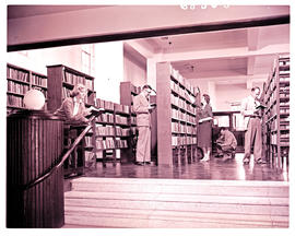 "Bethlehem, 1960. Municipal library interior."