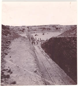 Circa 1900. Anglo-Boer War. Modder River diversion completed.