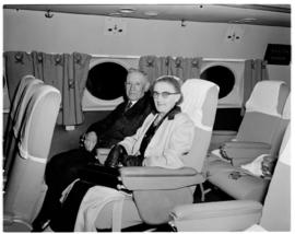 March 1959. Pensioners in SAA Douglas DC-4 Skymaster.