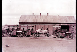 Johannesburg. Three Fowler steam tractors at old Kazerne.