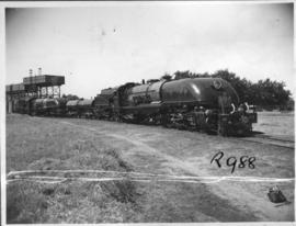 Southern Rhodesia, 1947. Royal Train with a pair of RR Class 15's with No 273 leading at water tank.