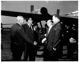 Johannesburg, April 1963. Arrival of Qantas Lockheed Electra MK II VH-ECD at Jan Smuts Airport. P...