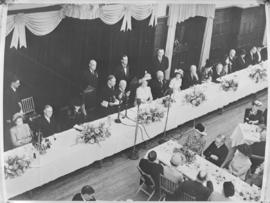 Cape Town, 24 April 1947. King George VI speaking at the state banquet.