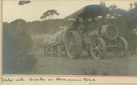 Hermanus district. Fowler tractor with 16000 lb load on incline.