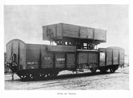 CSAR type A1 ex NZASM low-sided short goods wagon later SAR type E-13 on top of CSAR type H2 No 3...