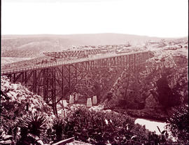 "Mossel Bay district, 1930. Construction of the Gourits River bridge."