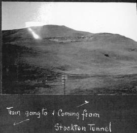 Estcourt, circa 1925. Train at Stockton tunnel. (Album on Natal electrification)