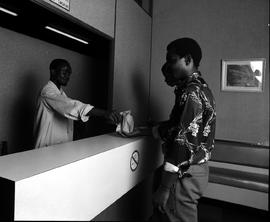 Pretoria, November 1980. Sick fund pharmacy.