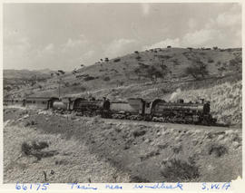 Windhoek district, South-West Africa, 1957. SAR Class 24 doubleheading passenger train.