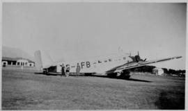 Cape Town. Wingfield airport. SAA Junkers Ju-52 ZS-AFB 'Lord Charles Somerset'.