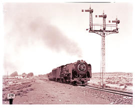 "Karoo, 1957. SAR Class 25 with goods train."