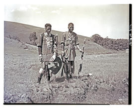 Zululand, 1950. Two Zulu men.