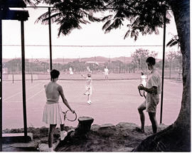 "Nelspruit, 1954. Municipal tennis court."