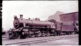 Cape Town, 1951. SAR Class 19B No 1406 at Paarden Eiland.
