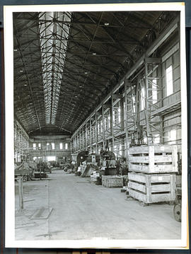 Bloemfontein. Inteiror of large warehouse.