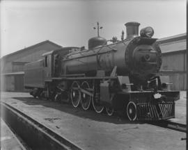 Cape Town. SAR Class 5R No 781 freshly reboilered at Paarden Eiland sheds.