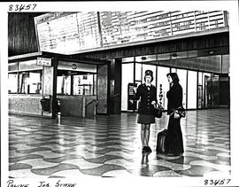 Johannesburg, 1975. SAR Police assisting passengers at Park station.