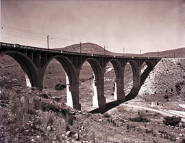 Vryheid district, 1975. Large concrete rail bridge.