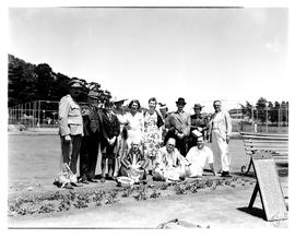 October 1949. Group at sports club.