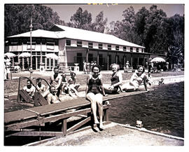 "Aliwal North, 1952. Bathers at hot springs resort."