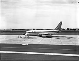 Port Elizabeth, 1975. HF Verwoerd airport. SAA Boeing 737 ZS-SBP 'Nossob'.