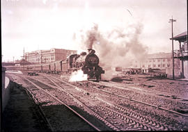 Johannesburg, 1929. SAR Class 16C with passenger train leaving Park station. This train is likely...