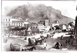 Cape Town, 1866. Painting of Adderley Street.