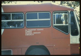 Kimberley. Passenger bus. SA Transport Service. Jaws to identify.