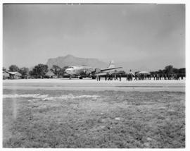 Cape Town, May 1946. Trip to Cape Town with SAA Douglas DC-4 ZS-AUA 'Tafelberg'. Note flying spri...