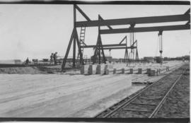 Walvis Bay, 1925. Construction of harbour.