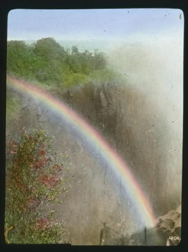 Zimbabwe. Rainbow at Victoria Falls.