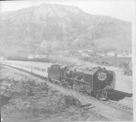 Paarl, 20 February 1947. Royal Train being hauled by SAR Class 15F.