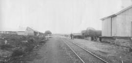 Conway, 1895. Station buildings and railway line. (EH Short)