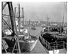 Port Elizabeth, 1952. 'Robin Locksley' in Port Elizabeth harbour.