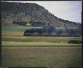 Ficksburg district, March 1985. Steam train between Modderpoort and Ficksburg. [L Crafford]