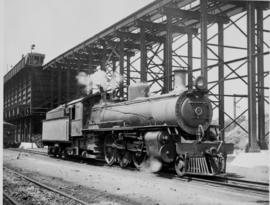 Germiston. SAR Class 10 No 743 at coaling stage. (DF Holland Collection)