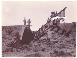Circa 1900. Anglo-Boer War. Broken culvert near Belmont.