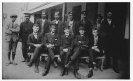 Ashton, 1921. Stationmaster Booker and staff.