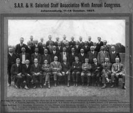 Johannesburg, 11-14 October 1927. Ninth Annual Congress of the SAR&H Salaried Staff Association.