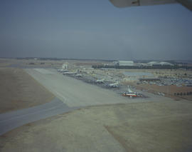Johannesburg, 1960. Jan Smuts Airport. Aircraft lined up on the apron.