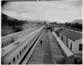 Queenstown, 6 March 1947. Royal Train and Pilot Train.