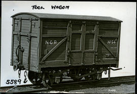 NGR 12 foot four-wheeled tool wagon No 54.