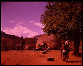 Pietermaritzburg district, 1964. Traditional Zulu village in the Valley of a Thousand Hills.