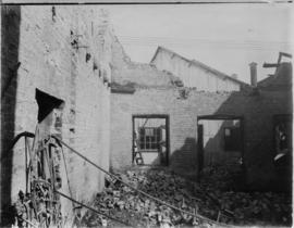 Pretoria, 1904. Railway workshops badly damaged by fire.